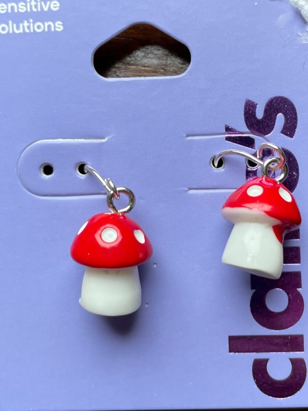 Bundle 3/12. Claire's Mushroom Dangle Earrings